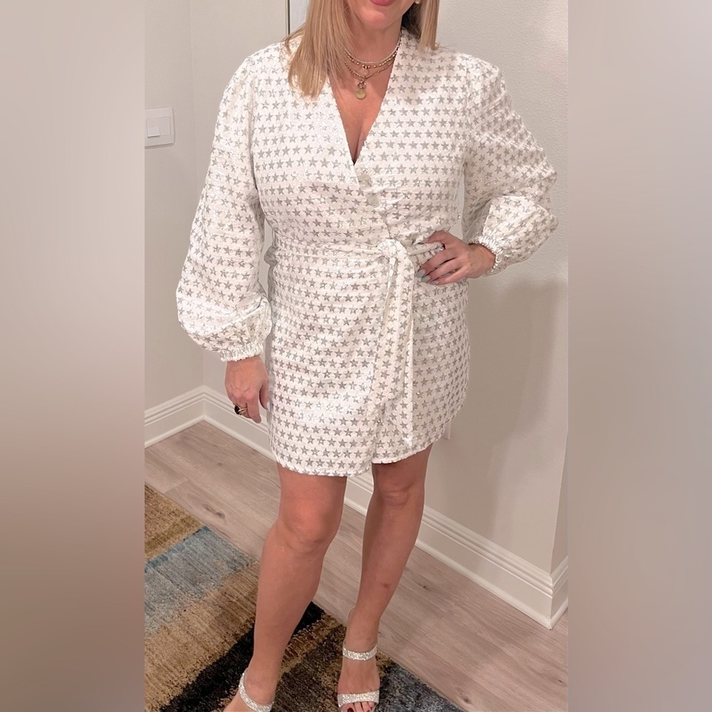 Beautiful Buddy Love Sequin wrap dress NWT